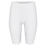 Decoy Mid-length Capri Leggings With Lace Vit ekologisk bomull X-Large...