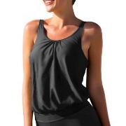 Wiki Loose Tankini Top Svart E/F Large Dam