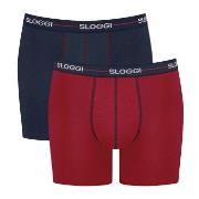 Sloggi Kalsonger 2P Men Start Short C2P Marin/Röd  bomull X-Large Herr