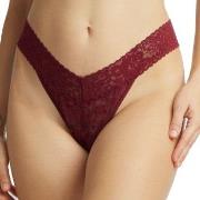 Hanky Panky Trosor 3P Daily Lace Original Rise Thong D1 Vinröd nylon O...