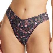 Hanky Panky Trosor 2P Printed Original Rise Thong Svart blommig nylon ...