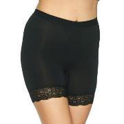 Lady Avenue Bamboo Short Leggings With Lace Svart Bambu Large Dam