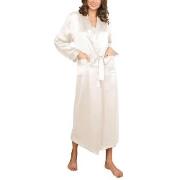 Lady Avenue Pure Silk Long Robe Benvit silke X-Small Dam