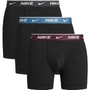 Nike Kalsonger 9P Everyday Cotton Boxer Svart/Vinröd bomull Small Herr