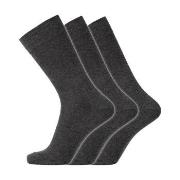 Dovre Strumpor 3P Cotton No-Elastic Socks Mörkgrå Strl 40/45 Herr