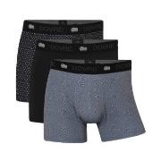 Dovre Kalsonger 3P Recycled Polyester Boxers Svart/Grå polyester X-Lar...