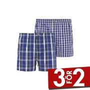 Jockey Kalsonger 2P Woven Boxer Shorts 3XL-6XL Marin Rutig bomull 4XL ...