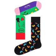 Happy socks Strumpor 5P Rock Your Socks Friend Sock Svart/Grön bomull ...