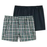 Schiesser Kalsonger 2P Boxershorts multipack Blå/Grön bomull Large Her...