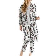 Damella Greymelange Flower Wrap Around Robe Grå Medium Dam