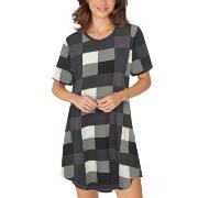 Lady Avenue Bamboo Bigshirt Grårutig Medium Dam