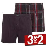 Jockey Kalsonger 2P Woven Boxer Shorts Röd bomull Large Herr