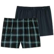 Schiesser Kalsonger 2P Boxershorts multipack Brun mönstrad bomull Larg...