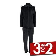 Decoy Velour Homewear Set Svart Medium Dam