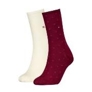 Tommy Hilfiger Strumpor 2P Women Dot Sock Vit/Röd Strl 35/38 Dam