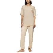 Triumph Endless Comfort Long Sleeve Pyjama Creme 36 Dam