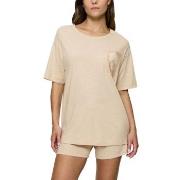 Triumph Endless Comfort Short Sleeve Pyjama Creme 44 Dam