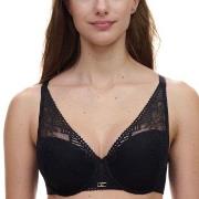 Chantelle BH Origins Lace Lightweight Plunge Bra Svart nylon B 80 Dam