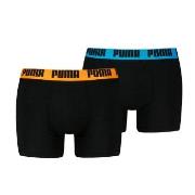 Puma Kalsonger 2P Men Everyday Basic Boxer Svart/Orange bomull XX-Larg...