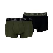 Puma Kalsonger 2P Men Everyday Trunks Svart/Grön bomull X-Large Herr