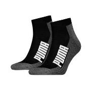Puma Strumpor 2P BWT Cushioned Quarter Sock Svart Strl 43/46