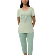 Triumph PK 02 Capri Pyjama Set Grön bomull 40 Dam