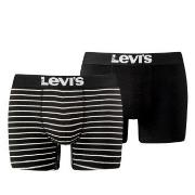 Levis Kalsonger 2P Base Stripe Boxer Svart/Vit bomull Large Herr