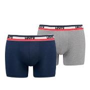 Levis Kalsonger 2P Sportswear Logo Base Boxer Blå/Grå bomull Medium He...