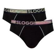 Sloggi Kalsonger 2P Men GO ABC Natural Midi Briefs Svart bomull Medium...