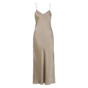 Damella Long Silk Nightdress Nougat silke Medium Dam
