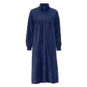 Damella Velour Plain Robe Marin 3XL Dam