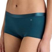 Calida Trosor Cate Regular Satin Shorts Blå bomull X-Small Dam