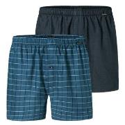 Schiesser Kalsonger 2P Boxershorts multipack Blå bomull Large Herr