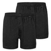 Schiesser Kalsonger 2P Long Boxershorts Svart bomull 4XL Herr