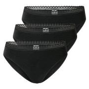 Schiesser Trosor 3P Modern Lace Rio Briefs Svart bomull 42 Dam