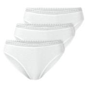 Schiesser Trosor 3P Modern Lace Rio Briefs Vit bomull 46 Dam