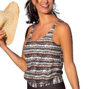 Wiki Puerto Rico Tankini Top Brun mönstrad C/D Medium Dam