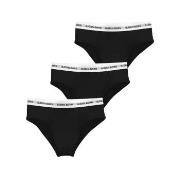 Björn Borg Trosor 3P Logo High Waist Brief Svart bomull Large Dam
