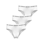 Björn Borg Trosor 3P Logo High Waist Brief Vit bomull Large Dam