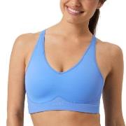 Björn Borg BH Mid V Support Sports Bra Blå Large Dam