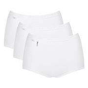 Sloggi Trosor 3P Pearl Maxi Vit bomull 54 Dam