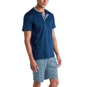 Calida Relax Streamline 4 Short Pyjamas Blå Mönstrad bomull X-Large He...