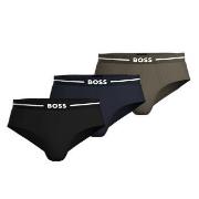 BOSS Kalsonger 6P Bold Design Hip Brief Svart/Grön bomull Large Herr