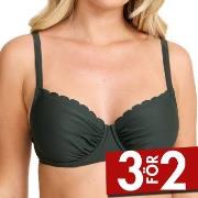Damella Grace Wavy Bikini Bra Mörkgrön F/G 42 Dam