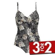 Damella Tara Swimsuit Pattern Svart Mönster 44 Dam