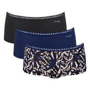 Sloggi Trosor 3P GO Crush Hipster Shorts Flerfärgad bomull Small Dam