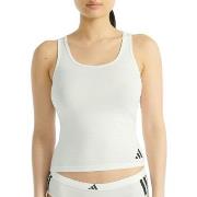 Adidas Sport Active Essentials 3 Stripes Tank Top Vit bomull X-Small D...