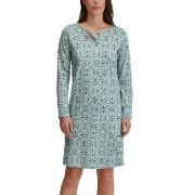 Calida Ornament Nights Long Sleeve Nightdress Blå Mönstrad bomull Medi...