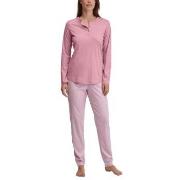 Calida Striped Dreams Long Pyjamas Ljuslila bomull Large Dam