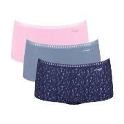Sloggi Trosor 3P GO Crush Hipster Shorts Rosa/Blå bomull XX-Large Dam